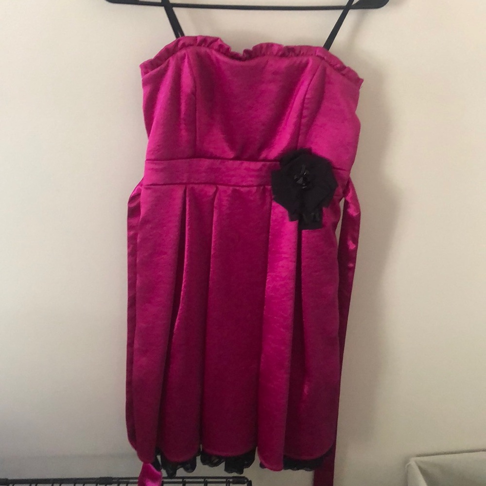 Magenta Strapless Dress